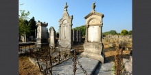 A pair of tombstones in the cemetery, Mantua © Alberto Jona Falco